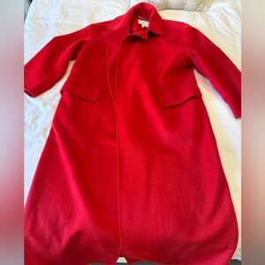 Banana Republic Bold Red Wool-Blend Coat NWOT